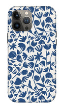 Load image into Gallery viewer, Dark Blue Floral Pattern - Phone Case
