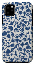 Load image into Gallery viewer, Dark Blue Floral Pattern - Phone Case