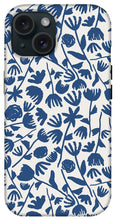 Load image into Gallery viewer, Dark Blue Floral Pattern - Phone Case