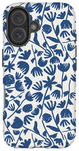 Load image into Gallery viewer, Dark Blue Floral Pattern - Phone Case