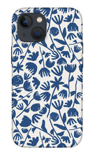 Load image into Gallery viewer, Dark Blue Floral Pattern - Phone Case