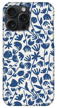 Load image into Gallery viewer, Dark Blue Floral Pattern - Phone Case