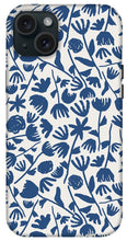 Load image into Gallery viewer, Dark Blue Floral Pattern - Phone Case