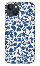 Load image into Gallery viewer, Dark Blue Floral Pattern - Phone Case