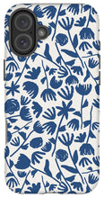Load image into Gallery viewer, Dark Blue Floral Pattern - Phone Case