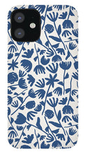 Load image into Gallery viewer, Dark Blue Floral Pattern - Phone Case