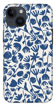 Load image into Gallery viewer, Dark Blue Floral Pattern - Phone Case