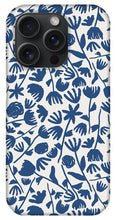 Load image into Gallery viewer, Dark Blue Floral Pattern - Phone Case