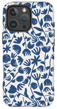 Load image into Gallery viewer, Dark Blue Floral Pattern - Phone Case