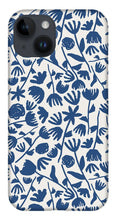 Load image into Gallery viewer, Dark Blue Floral Pattern - Phone Case