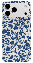 Load image into Gallery viewer, Dark Blue Floral Pattern - Phone Case