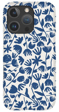 Load image into Gallery viewer, Dark Blue Floral Pattern - Phone Case