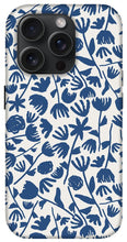 Load image into Gallery viewer, Dark Blue Floral Pattern - Phone Case