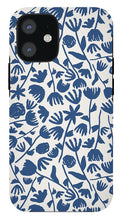Load image into Gallery viewer, Dark Blue Floral Pattern - Phone Case