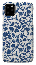 Load image into Gallery viewer, Dark Blue Floral Pattern - Phone Case