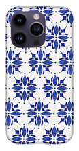 Load image into Gallery viewer, Dark Blue Tile Pattern - Phone Case