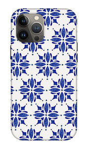 Dark Blue Tile Pattern - Phone Case