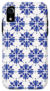 Dark Blue Tile Pattern - Phone Case