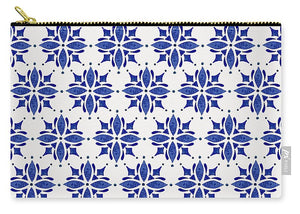 Dark Blue Tile Pattern - Zip Pouch