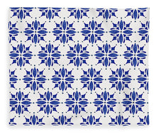 Load image into Gallery viewer, Dark Blue Tile Pattern - Blanket