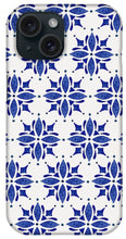 Load image into Gallery viewer, Dark Blue Tile Pattern - Phone Case