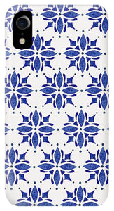 Dark Blue Tile Pattern - Phone Case