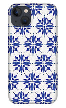 Load image into Gallery viewer, Dark Blue Tile Pattern - Phone Case