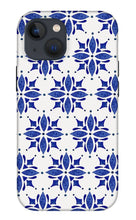 Load image into Gallery viewer, Dark Blue Tile Pattern - Phone Case