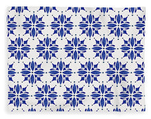 Load image into Gallery viewer, Dark Blue Tile Pattern - Blanket