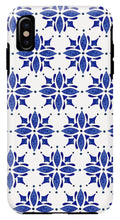 Load image into Gallery viewer, Dark Blue Tile Pattern - Phone Case