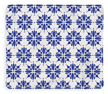 Load image into Gallery viewer, Dark Blue Tile Pattern - Blanket