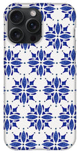 Load image into Gallery viewer, Dark Blue Tile Pattern - Phone Case