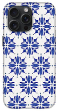 Load image into Gallery viewer, Dark Blue Tile Pattern - Phone Case