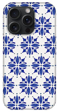 Load image into Gallery viewer, Dark Blue Tile Pattern - Phone Case