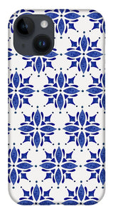 Dark Blue Tile Pattern - Phone Case