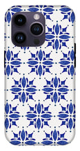 Load image into Gallery viewer, Dark Blue Tile Pattern - Phone Case
