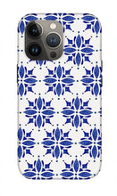 Load image into Gallery viewer, Dark Blue Tile Pattern - Phone Case