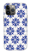 Load image into Gallery viewer, Dark Blue Tile Pattern - Phone Case