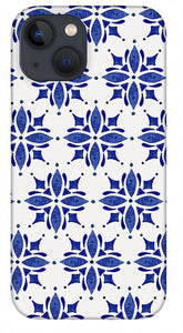 Dark Blue Tile Pattern - Phone Case