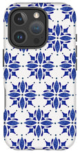 Load image into Gallery viewer, Dark Blue Tile Pattern - Phone Case