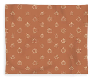 Dark Orange Pumpkin Pattern - Blanket