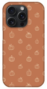 Dark Orange Pumpkin Pattern - Phone Case