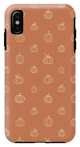 Dark Orange Pumpkin Pattern - Phone Case