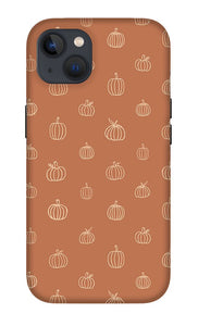 Dark Orange Pumpkin Pattern - Phone Case