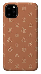 Dark Orange Pumpkin Pattern - Phone Case