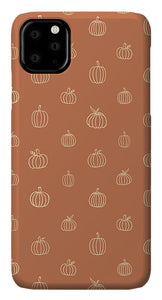 Dark Orange Pumpkin Pattern - Phone Case
