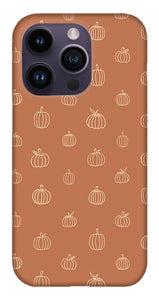 Dark Orange Pumpkin Pattern - Phone Case