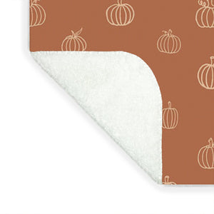 Dark Orange Pumpkin Pattern - Blanket