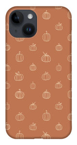 Dark Orange Pumpkin Pattern - Phone Case
