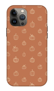 Dark Orange Pumpkin Pattern - Phone Case